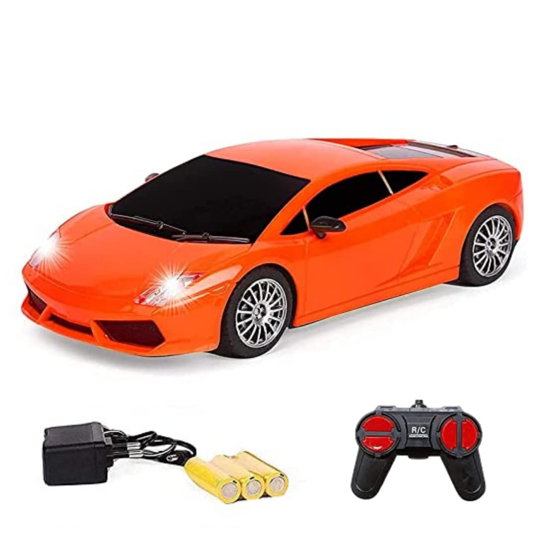 VikriDARC Car with Led Lights Full Function Car, Remote Control Racing Car for Kids (Charger and Battery Included with Car) - Random Color