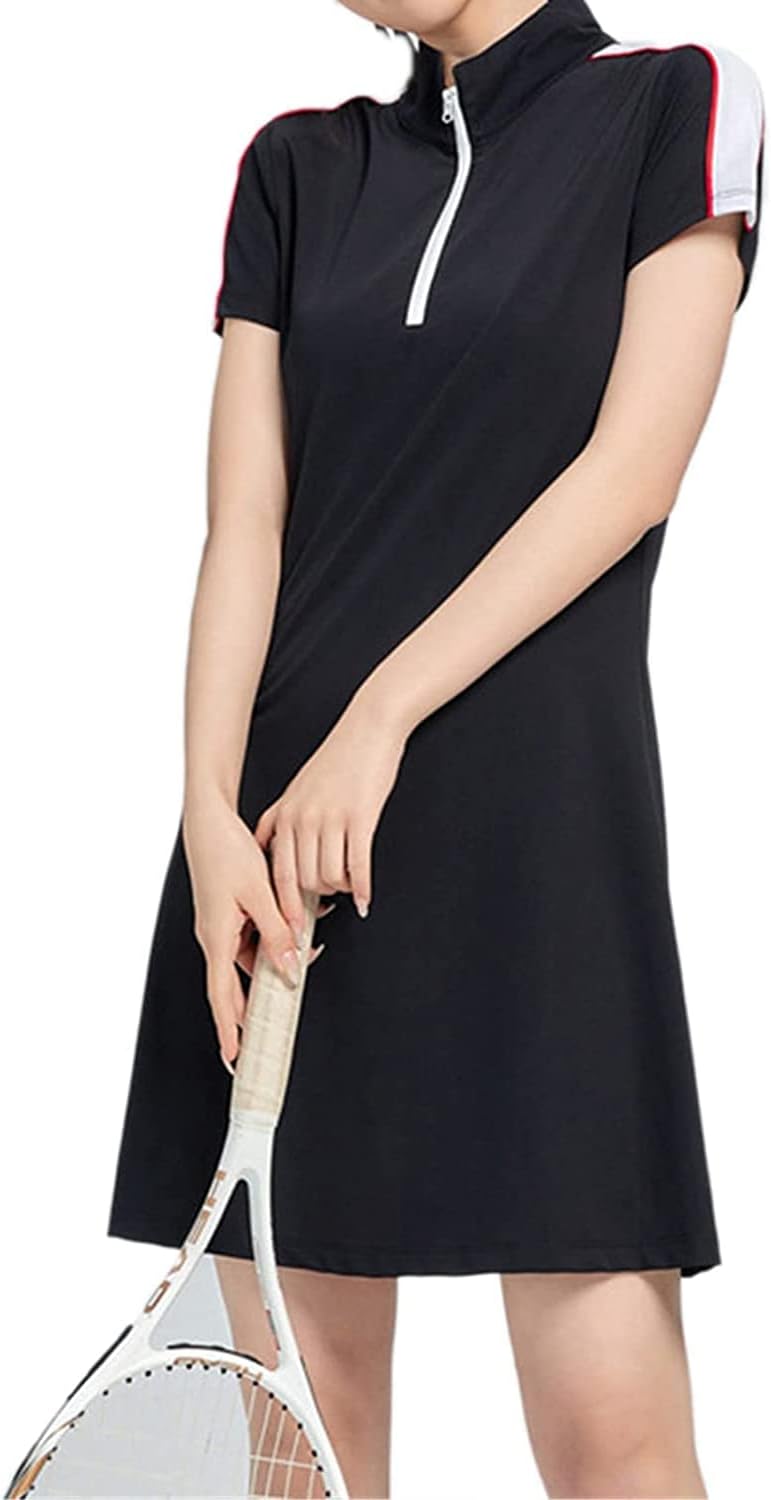 Amazon.co.jp テニス ドレス テニス バドミントン ウェア ドレス レディース 夏 通気性 スポーツ カジュアル トップ ゴルフ