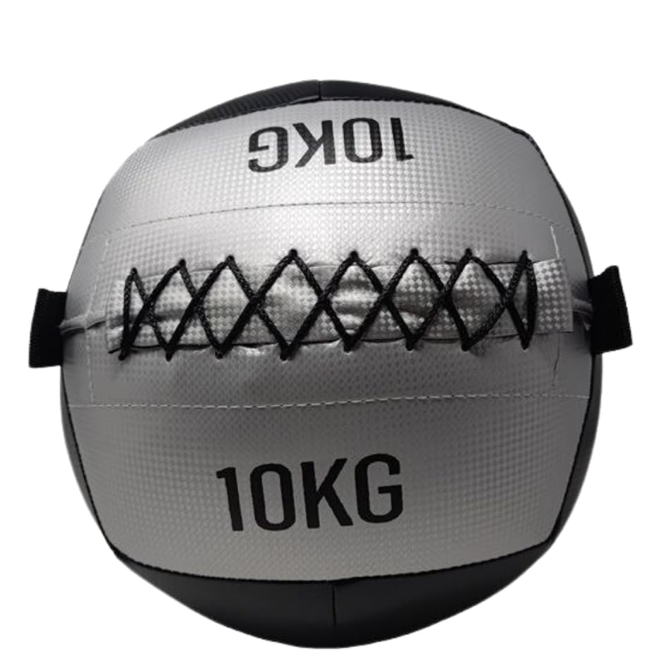 Palla Medica 10 Kg, Palla Palestra e Home Gym Wall ball Ecopelle, Slam Ball, Fitness Palla per Esercizi e Allenamento funzionale, Home Fitness