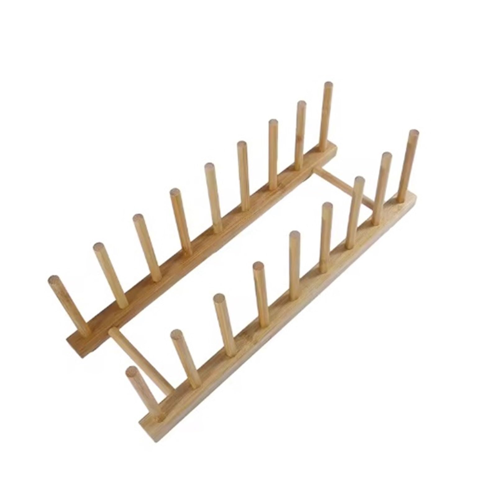 Genérico Portautensili for scolapiatti, pieghevole in legno, a 2 livelli, for bancone della cucina(8 cells)