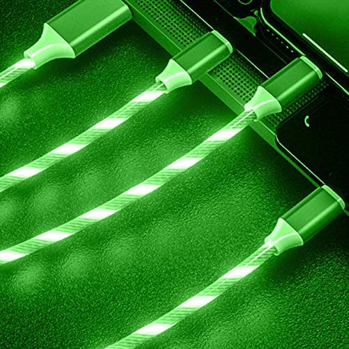 image for Le tide Multi 3 in 1 LED Flowing Shining Charger Cable Light Up Charge