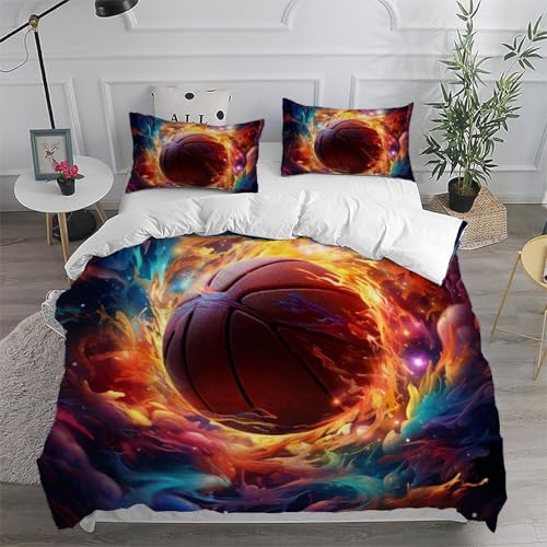 Housse de couette basket-ball 200x200cm, le cadeau d'anniversaire idéal pour enfant et adulte