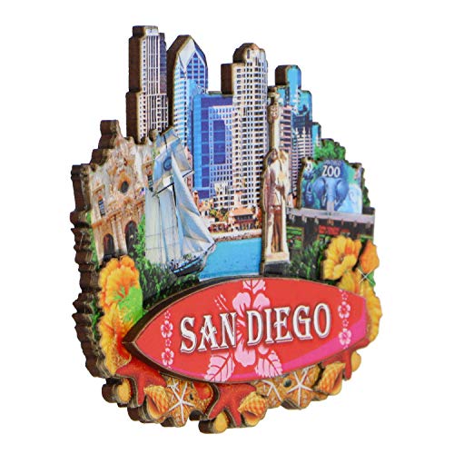 Imán 3D Souvenir San Diego California miniatura 2
