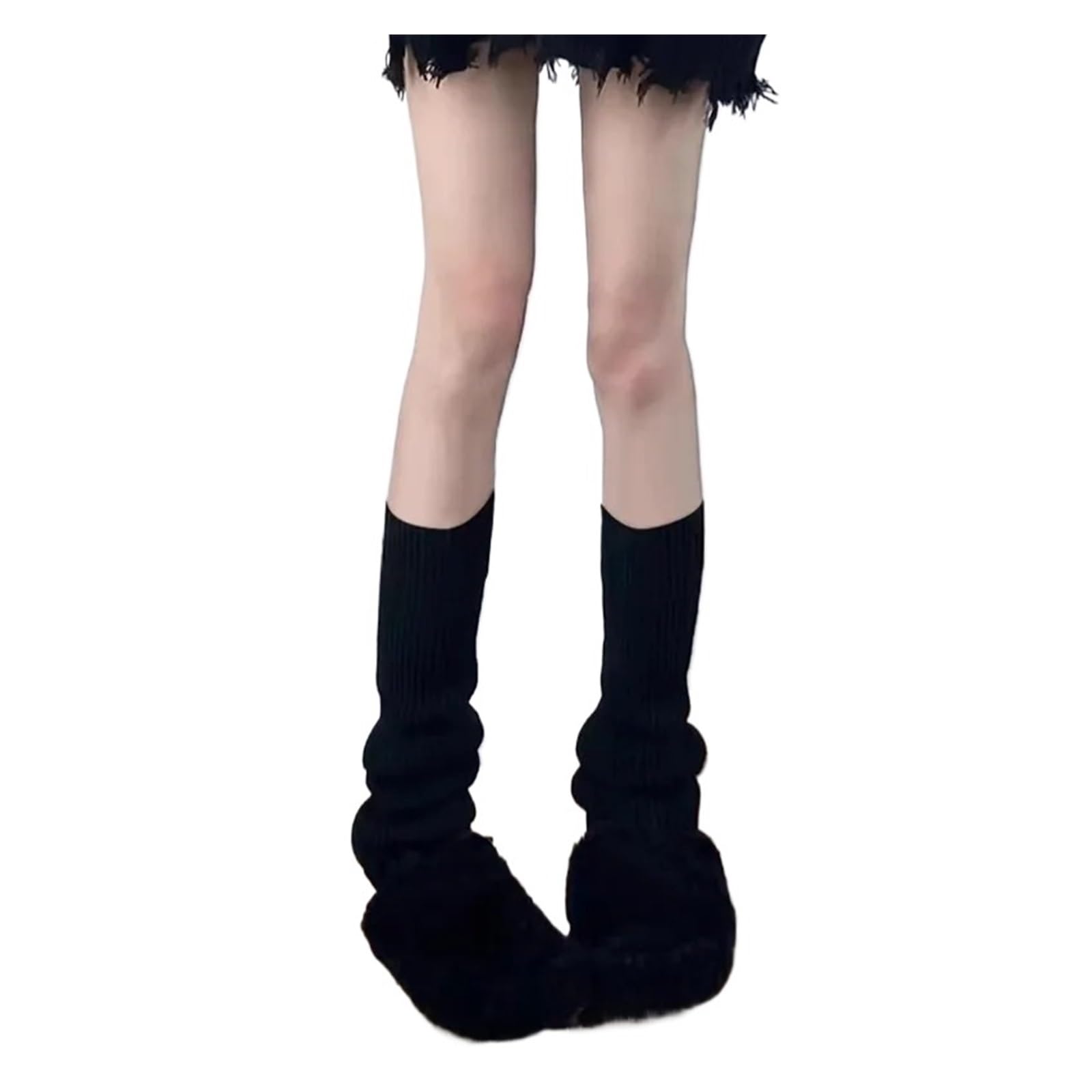 Autum Lolita Leg Warmers Socks Female Knitted Warm Foot Cover Women Warmer Lady Autumn Crochet Heap Boot Cuffs