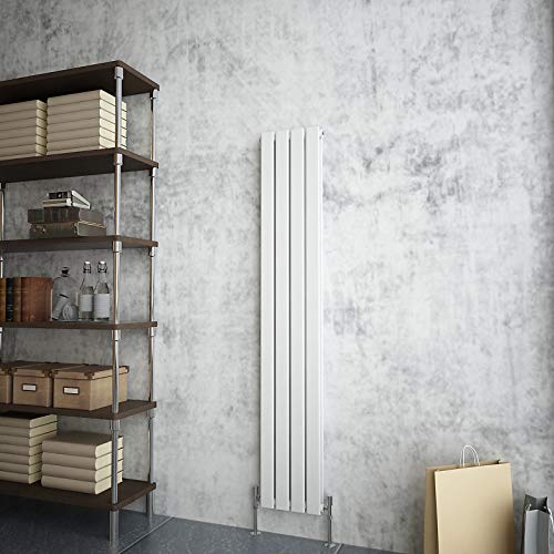 Acezanble∣Vertical Designer Flat Panel Radiator White 1600x272mm Double Panel Modern Central Heating — image 1