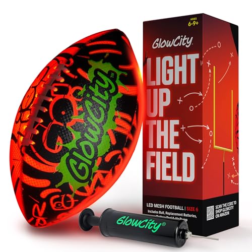 GlowCity LED Mesh Football Air Pump - Size 6
