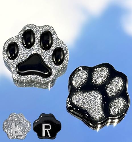 Image of Plifal Xray Markers with Lead Initials Paw - X-ray Markers Glitter Black & White Resin Radiology with Letter Include Reusable Adhesive Tape to Nurse Radiologist Badge Reel Buddy, Easy to Identify