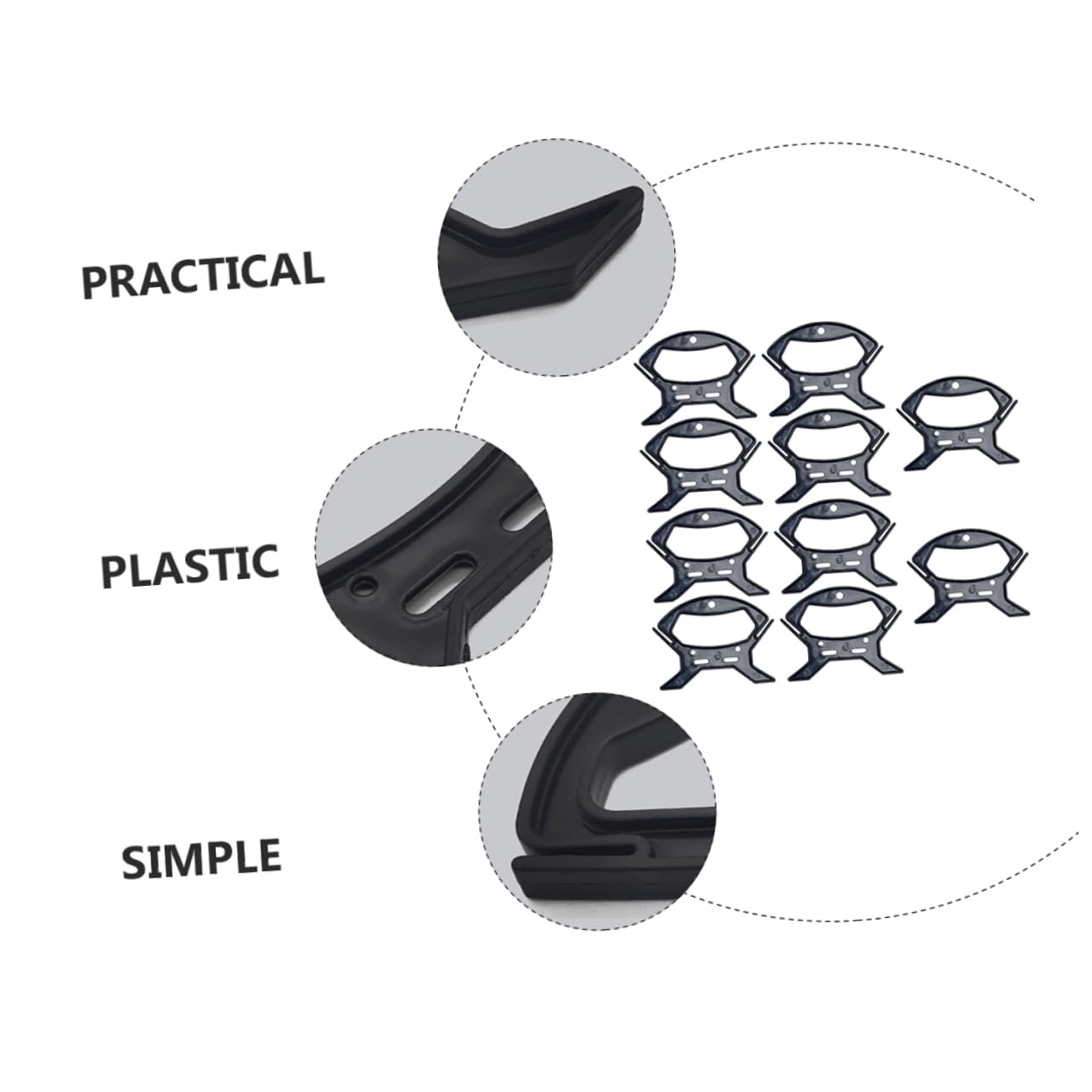 HOLIDYOYO 10Pcs Durable Extension Cord Holder Multipurpose Rope Winder for Cables Wire Management for Home Office Garage Rv and More