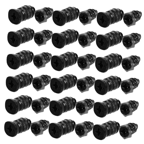 Cabilock 40 Piezas herramienta de reparación de neumáticos enchufar tornillo equipo automotor herramientas de reparación de neumáticos kit de reparación de neumáticos con tapón caucho Negro
