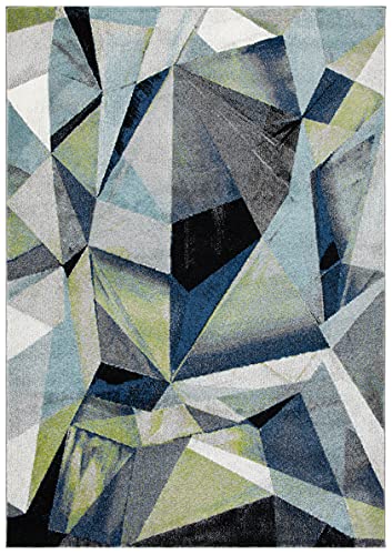 Tapete decorativo SAFAVIEH 90x63 pulg gris y azul miniatura 3