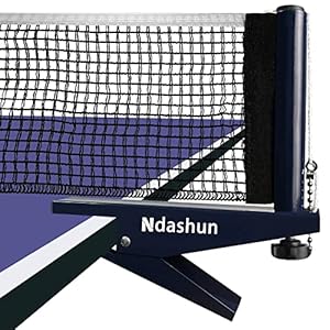 Ping Pong Net with Clamp Professional Table Tennis Net and Post Set Adjustable Training Practice Mesh Portable Grip Holder Clip Equipment Accessories for Indoor Outdoor Navy