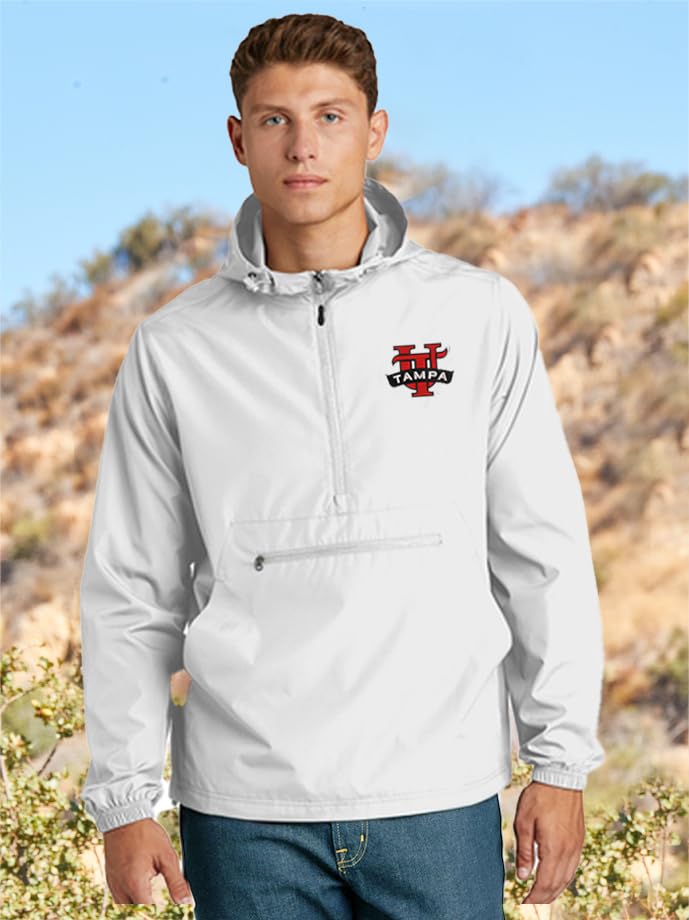 Sorority Letters Shop University of Tampa Windbreaker - Packable Anorak Pullover2