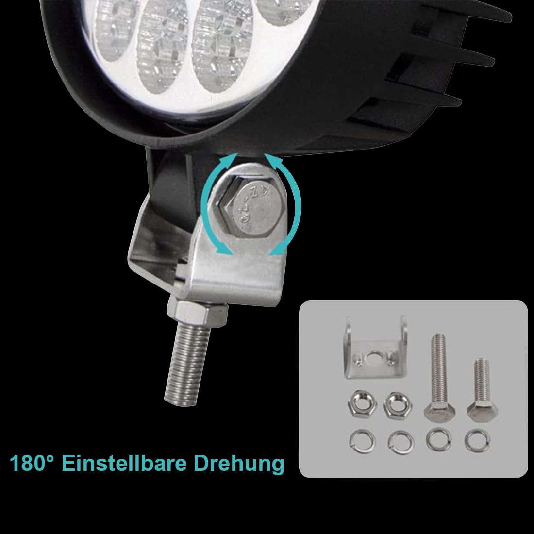 Fari Da Lavoro 5400 Lumen 2 Fari LED Da Lavoro 108W Offroad - 12V/24V, 5400LM, IP67, Per Trattore, SUV, Escavatore Fari LED Lavoro
