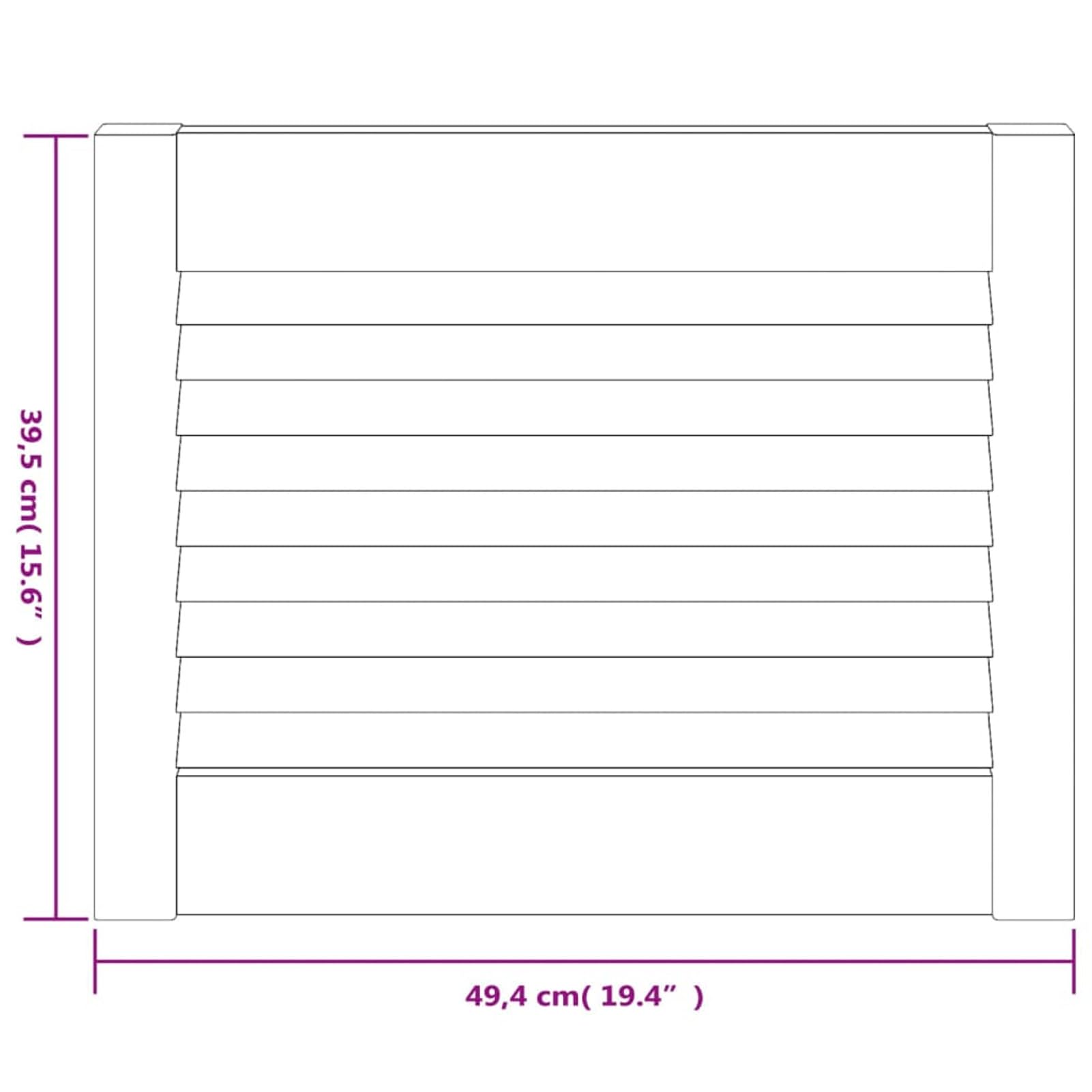 Anta a Lamelle in Legno Massello di Pino Bianca 39,5x39,4 cm,Articoli di ferramenta,Accessori ferramenta,Articoli per mobiletti,Ante per mobiletti(SPU:151145)