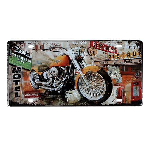Image of Eazywagon inchMotel Chevrolet Motorbike inch Vintage Retro Metal Signs - License Wall Plate, Car Tag - Ideal for Cafe, Restaurant, Shop, Home, Hotel, Club, Office, Living Area - Design Plaque