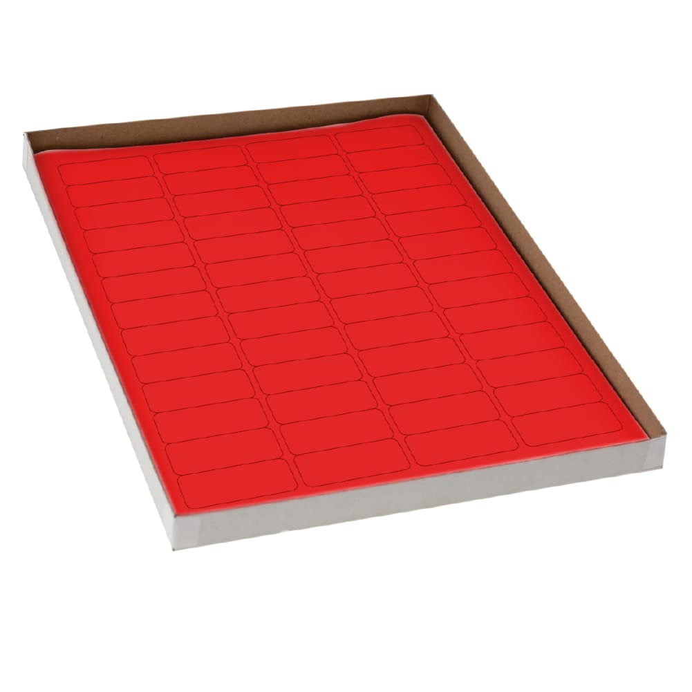 Globe Scientific LCS-43X19R Cryogenic Label Sheet for Cryovial, 43mm Length, 19mm Width, Red, Pack of 1040
