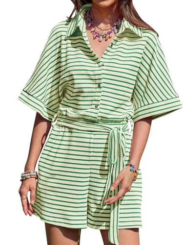 Yousify Women's Casual Striped Summer Romper