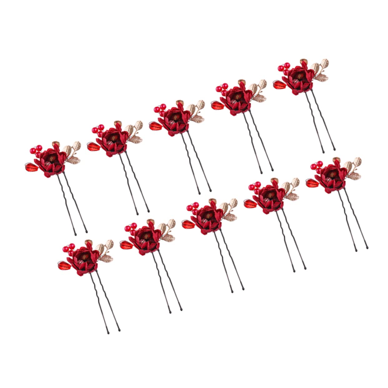 MAGICLULU Juego De 3 Horquillas Con Forma De Flor Para El Pelo Para Mujer Elegantes Para Bodas Y Eventos Informales 10 Unidades X 3