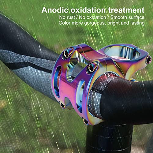 Haste de bicicleta, à prova de oxidação 0°, haste de bicicleta curta firme para mountain bike