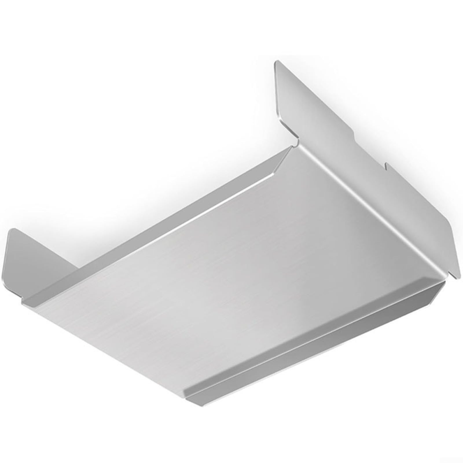 Heavy Duty Steel Flame Tamer Heat Deflector, for Pellet Grills, 13x11x5Inch Stainless Steel Radiator Plate, Silver(33.0 * 27.9 * 12.7 cm thick)