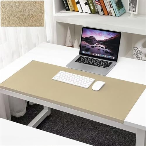 Bayosou デスクマット レザー ラップトップテーブルマット デスクプロテクター レザー製 エッジプロテクション付き 厚い 耐久性 大型 パソコンデスク ワイプクリーン オフィス 自宅 ビジネス 生徒用書き込みボード お手入れは簡単で (E,60*40