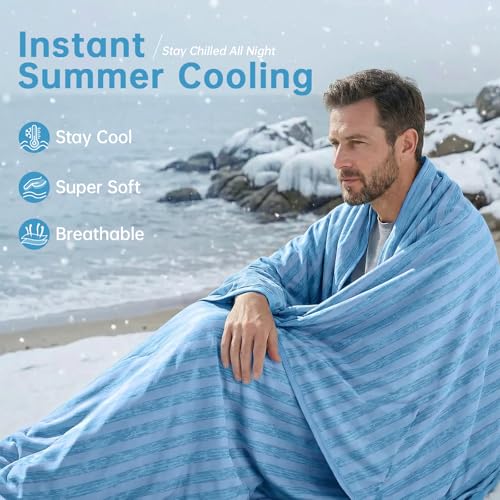 Image of Guohaoi Cooling Blanket for Hot Sleepers and Night Sweats 90 inchx90 inch Queen