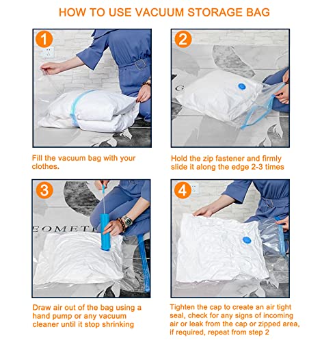 Bnbs 12 Pack Vacuum Storage Bags, Premium Space Saver Sealer Compression Bags For Comforters And Blankets, Vacuum Sealer Bags For Clothes Storage #TOP4