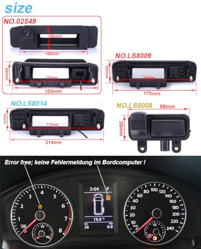 Image of Super Pro HD Car Reversing System Parking Assistance -Waterproof Trunk Handle Reversing Camera, for Mercedes Benz E Class W210 W211 W212 C207 W207 E200 E200L E260 E300 E300L E350 E63 Trunk Handle