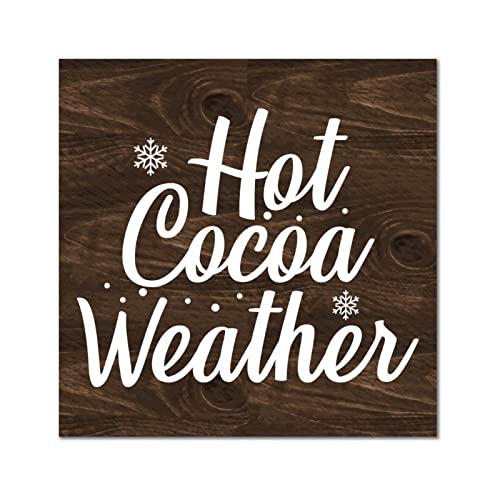 Cadeau de pendaison de crémaillère plaque murale Hello Winter en bois