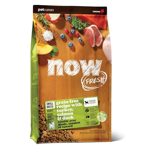 Now Fresh Getreidefrei, Trockenfutter für Hunde, kleine Rassen, echtes Fleisch und Fisch, Pute, Lachs...