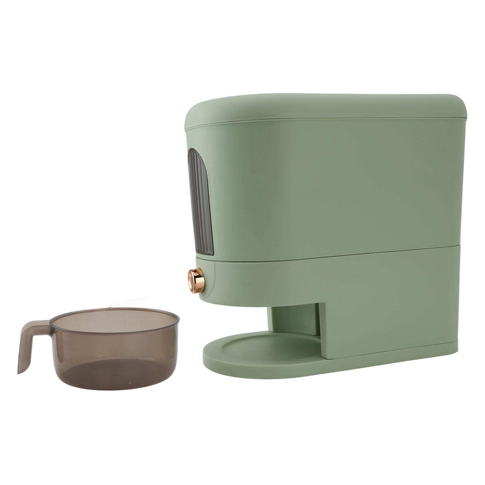 Distributeur de riz 5 kg POENVFPO vert avec verre doseur pour cuisine
