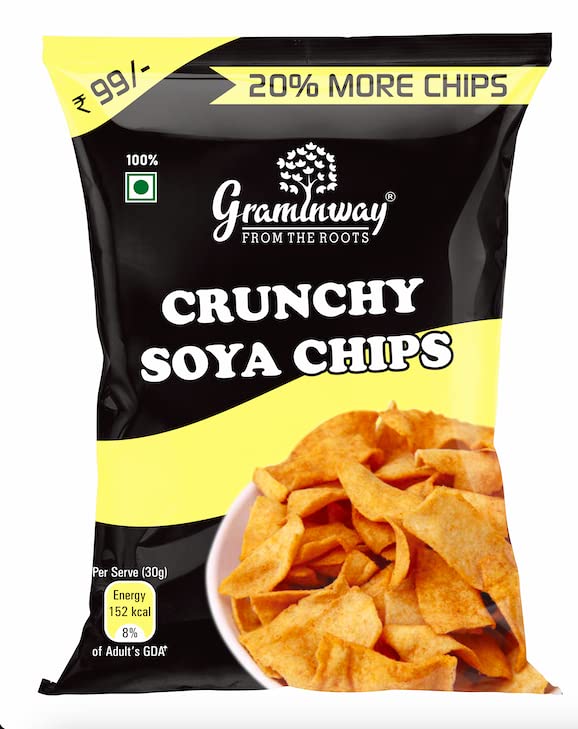 GRAMINWAY - FROM THE ROOTS High in Fiber Tasty & Healthy Snacks Diet Soya Chips (B07P8RLML5) Amazon Price History, Amazon Price Tracker