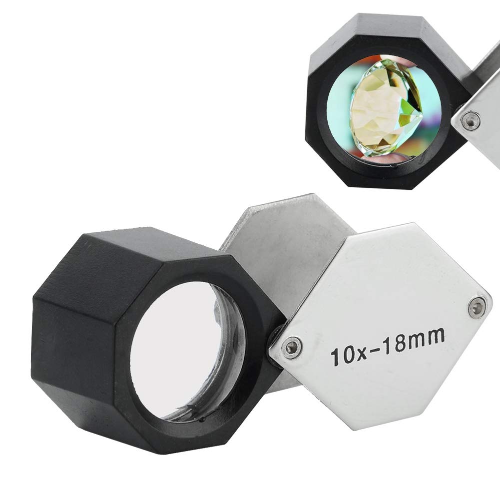 Loupe hexagonale 10x pour Bijoux, Outil de loupe Optique, Durable, sans Danger pour Les bijoutiers, Les gemmologues, Les Timbres, Les Perles, Les Pierres précieuses, Taille