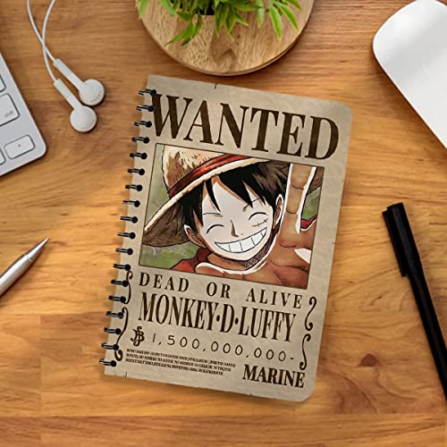 Image of ComicSense.xyz One Piece Anime Sketchbook Wanted Luffy A5 Spiral Drawing Sketch book Unruled for Kids Students Gift