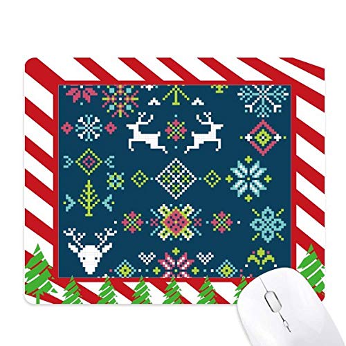 Tapis de souris Noël canne de Noël et cerf pour ambiance cocooning
