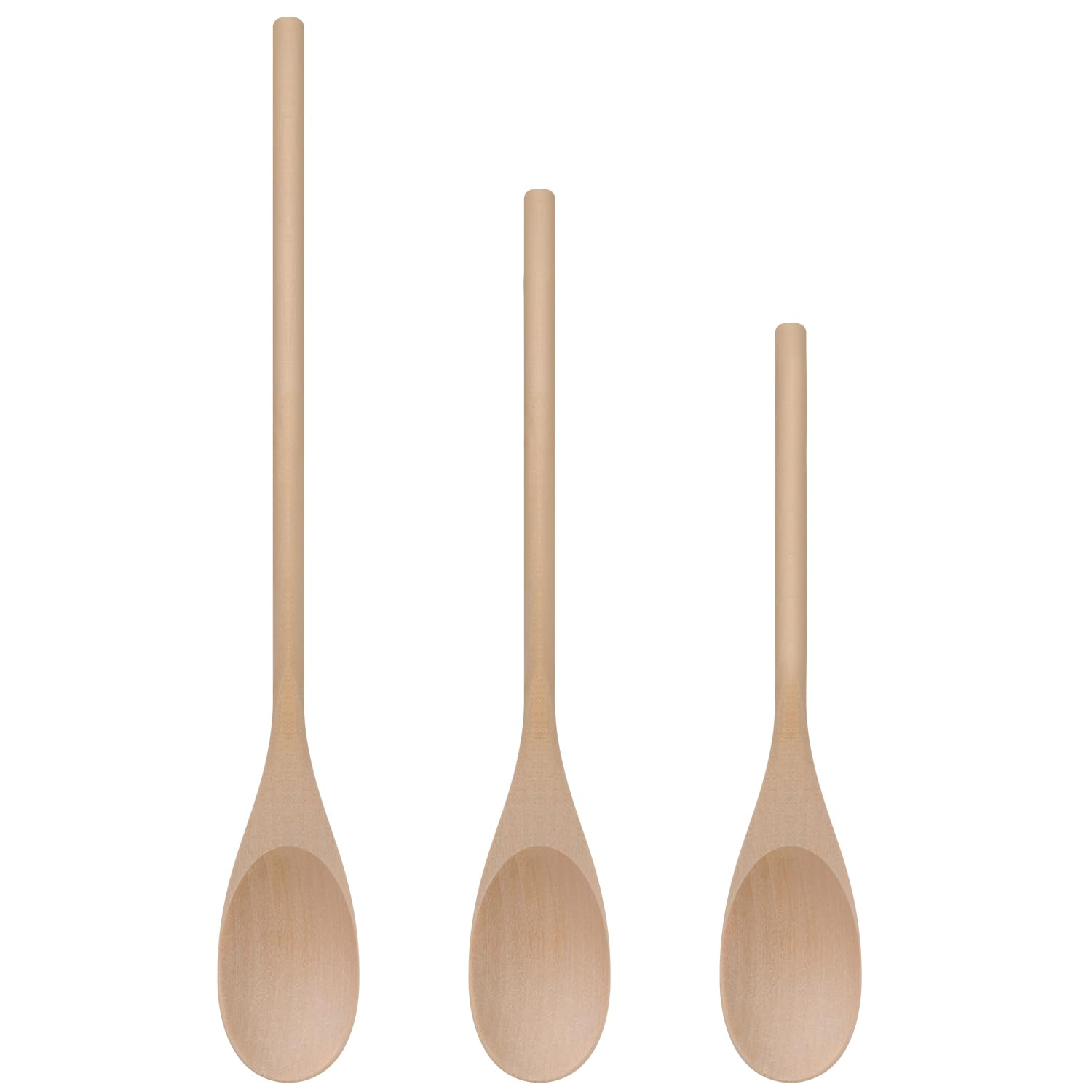 View 1 of ** one is broken **
LorisArm 3PC Wooden Spoon for Cooking, Long handle 12" 10" 8" Wood Serving Spoons Set for Mixing Stirring Tasting, Maple Wood Nonstick Kitchen Utensils.