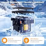 Auxmir Universal Travel Adapter, 45W USB-C Fast Charging Adapter with 5 USB Ports, International Plug Adapter for Europe, UK, US and More, Compatible with Smartphones, Tablets and USB-C Devices