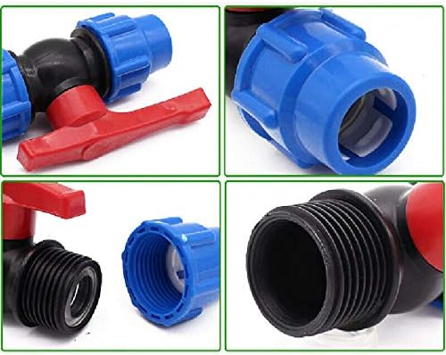 Zewool Stop Tap Valve HDPE/Alkathene Water Pipe Compression Ends 20mm to 32mm (25mm(3/4"))