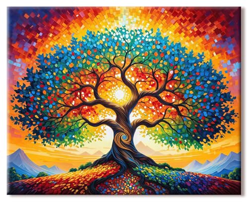 Puzzle 1000 Teile Erwachsene Baum des Lebens Klassische Puzzle für Erwachsene Geeignete Geschenke und Wanddekorationen zum Stressabbau für Frauen und Männer Mit 1:1-Poster 70 X 50cm