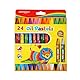 KeyRoad Ölmalkreide Oil Pastels Ölpastellstifte/Sechseckig - 24 Stück/Loch zum Aufhängen/Mischfarben/Für Kindergarten Vorschule und Schule, 1 Stück (24er Pack)