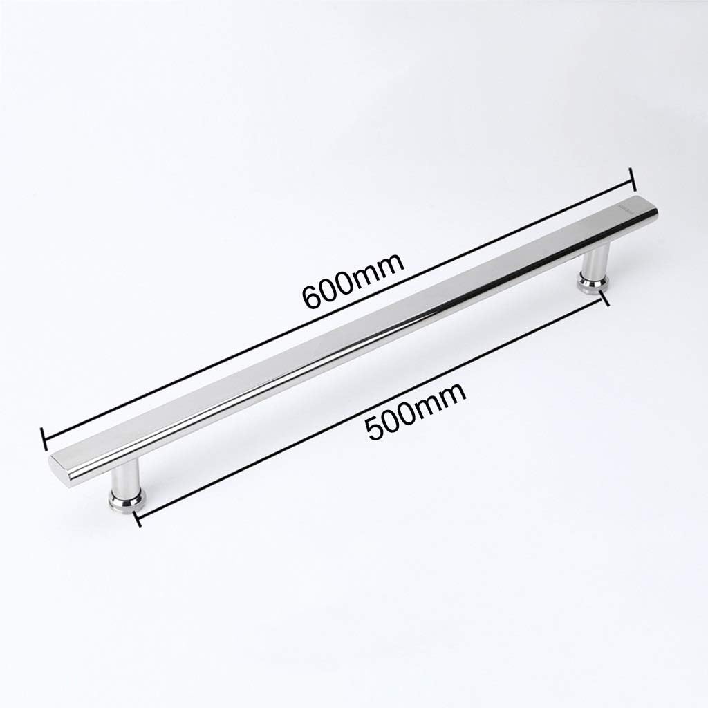 Bathroom Door Handle Sets, Shower Door Knob Replacement Parts Sets | Shower Screen Bathroom Glass Door Pull Towel Bar | Polished Chrome Stainless Steel (Size : 500mm Hole Centres)