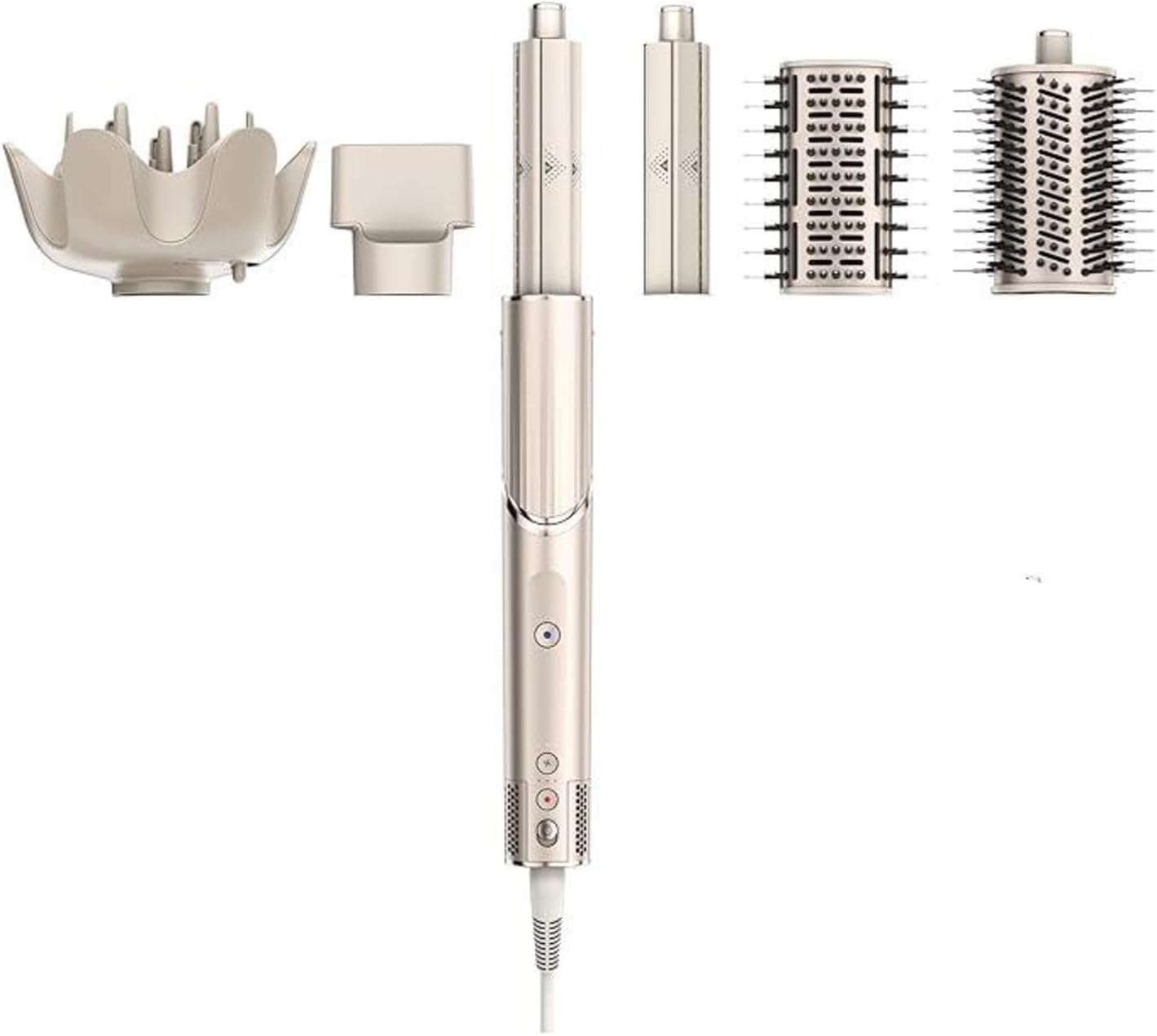 Flexstyle Air Styling & Drying System, Powerful Hair Blow Dryer & Multi-Styler With Auto-Wrap Curlers, Curl-Defining, Oval Brush, & Concentrator Attachment, Stone, HD441SLME, 5 Years Warranty