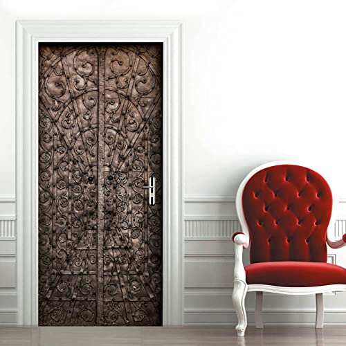 Sticker porte 3D pour masquer les imperfections mural - 5
