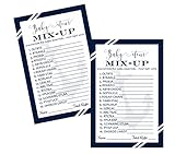 Nautical Baby Shower Word Scramble Game Boy (25 Pack) Guests Unscramble Letters to Make Words - Baby Shower Prize Games Blue - Whale Theme Sprinkle Activity - Printed Card Set