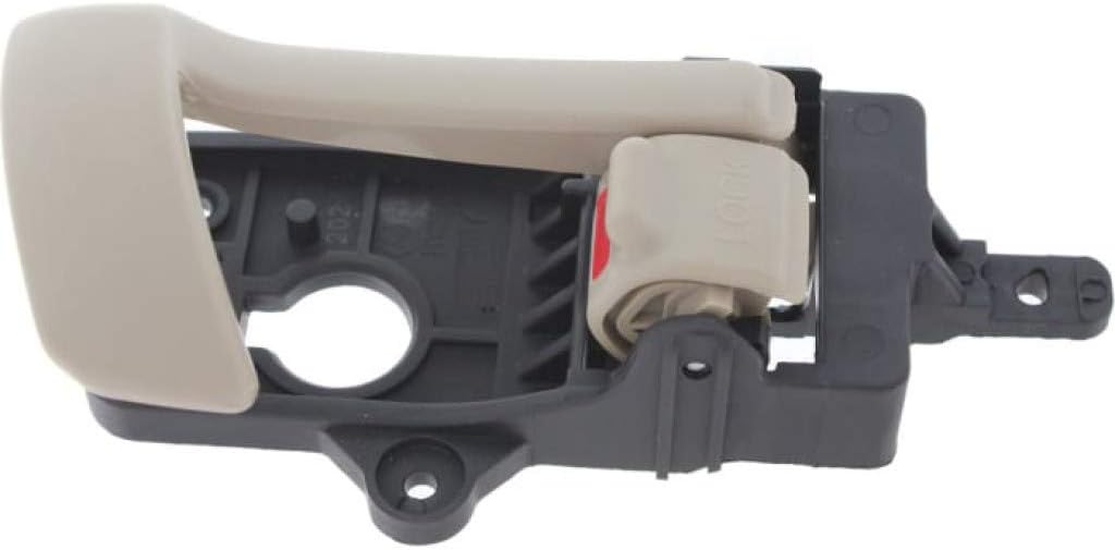 for Hyundai Santa Fe 2007-2012 Interior Door Handle Front OR Rear, Passenger Side Beige | with Door Lock Button| Trim:All Submodels