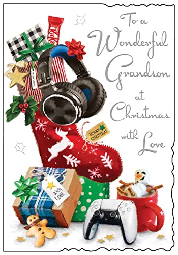 Jonny Javelin Wonderful Grandson Love At Christmas Card Gaming Stocking Presents