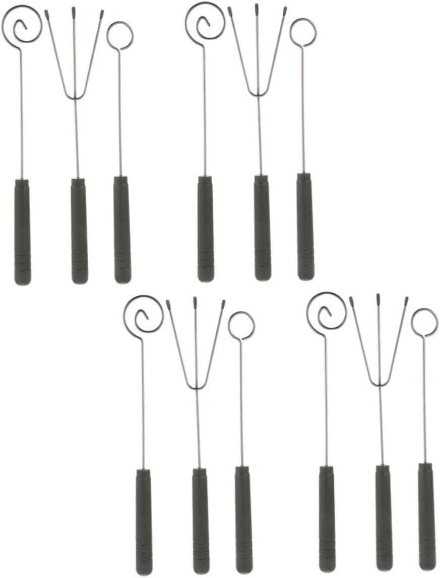 Stainless Steel Fondue Fork Set for Chocolate and Cheese Dipping, 12pcs Candy Dipping Tools with DIY Decorating Utensils, Suitable for Fondue Parties and Baking