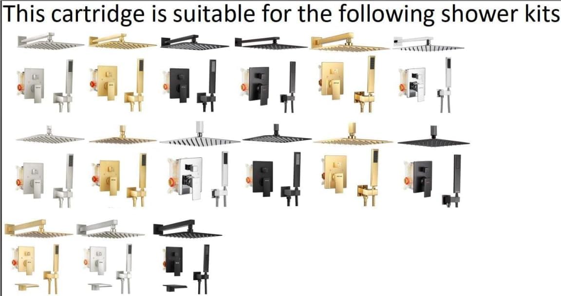 Esnbia Replacement Pressure Balance Shower Cartridge for ZST Series, 1 Pcs