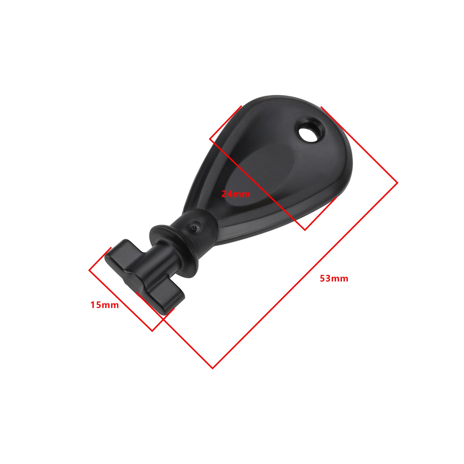 ECSiNG 2 pezzi di carta igienica dispenser di carta igienica chiave di ricambio porta asciugamani di carta chiave di ricambio per casa ufficio pubblico 53 x 24 x 15 mm nero