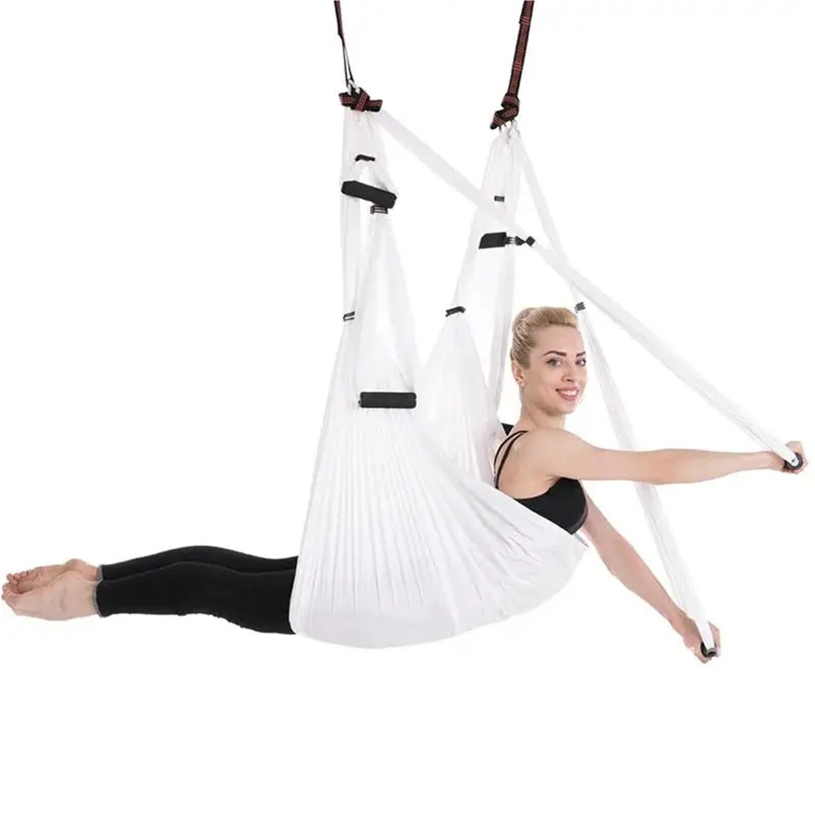 Columpio Yoga Aereo Juego de hamacas aéreas for Yoga, Pilates, Yoga, Hamaca, Correa de Gimnasio, Vuelo y balanceo, Dispositivo de tracción aérea, Equipo de Fitness for el hogar